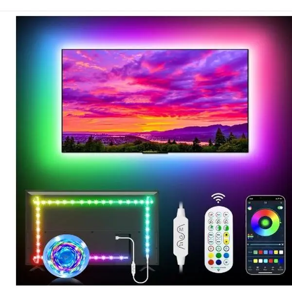 Daymeet LED TV Backlights, 3M TV Led Lights for 32-60 inch TV Behind Lighting Music Sync with TV Rainbow Color RGB Led Lights