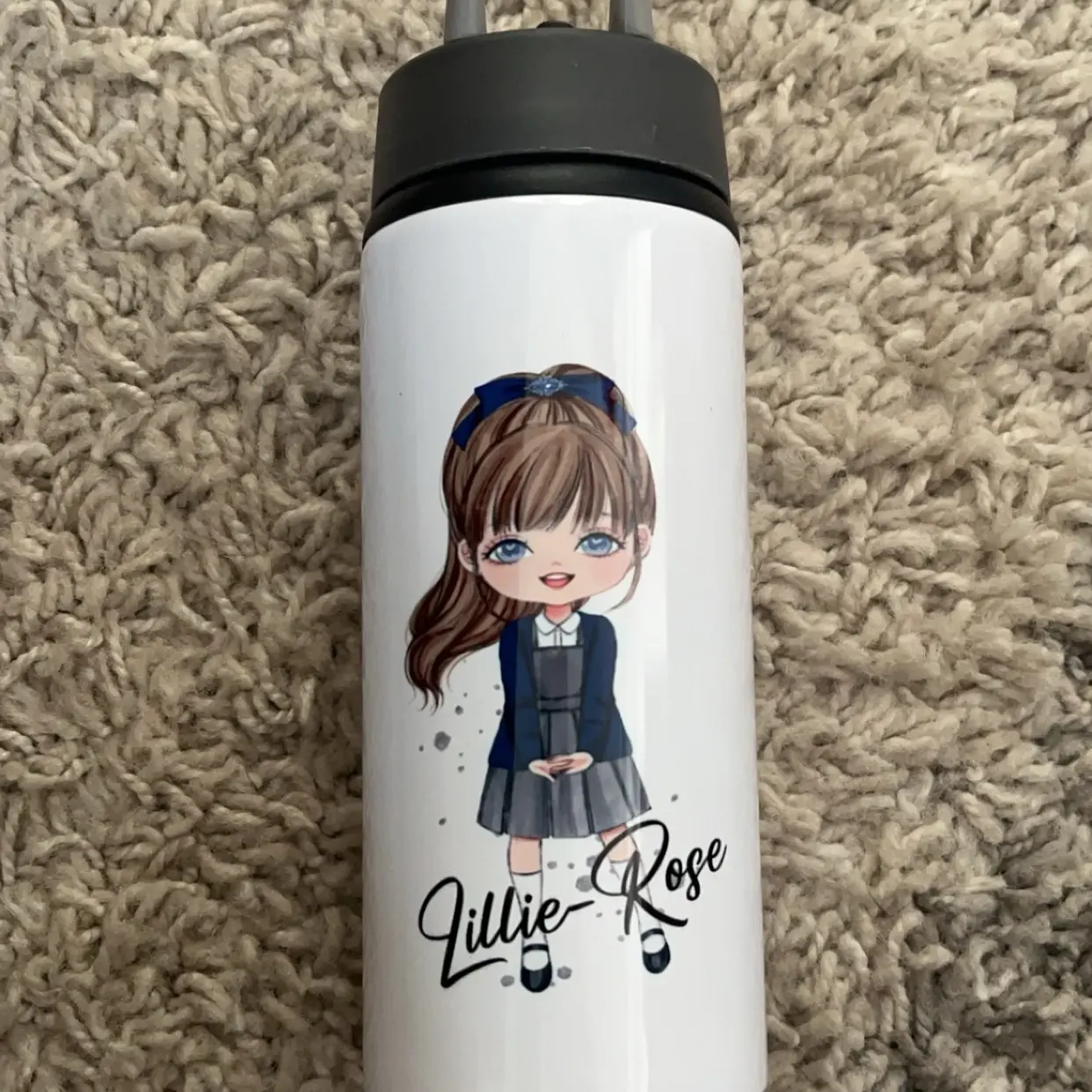 600ml school Girl character tumbler