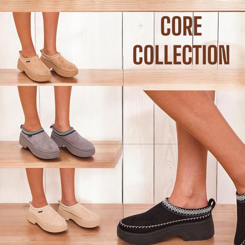 WOMENS SLIP ON WARM SLIPPERS FAUX FUR LINED LADIES in OUT DOOR SLIPPERS SHOES BOOTS Girl Footwear 0