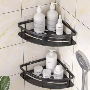 2Pcs Corner Shower Caddy Bathroom Storage Shelf Rack Basket Organizer Tidy Tray
