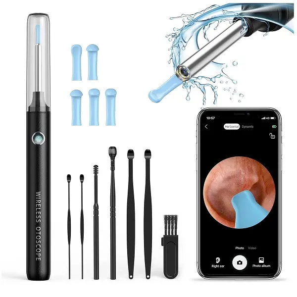A LIFE  New 1080P Camera, Ear Wax Removal, Ear Cleaner with Camera, Ear Wax Removal Kit for iPhone, iPad, Android Phones Removal Tool Earwax Removal Storage Silicone ear picker with light  ear picks wax removal ear wax removal drops for kids