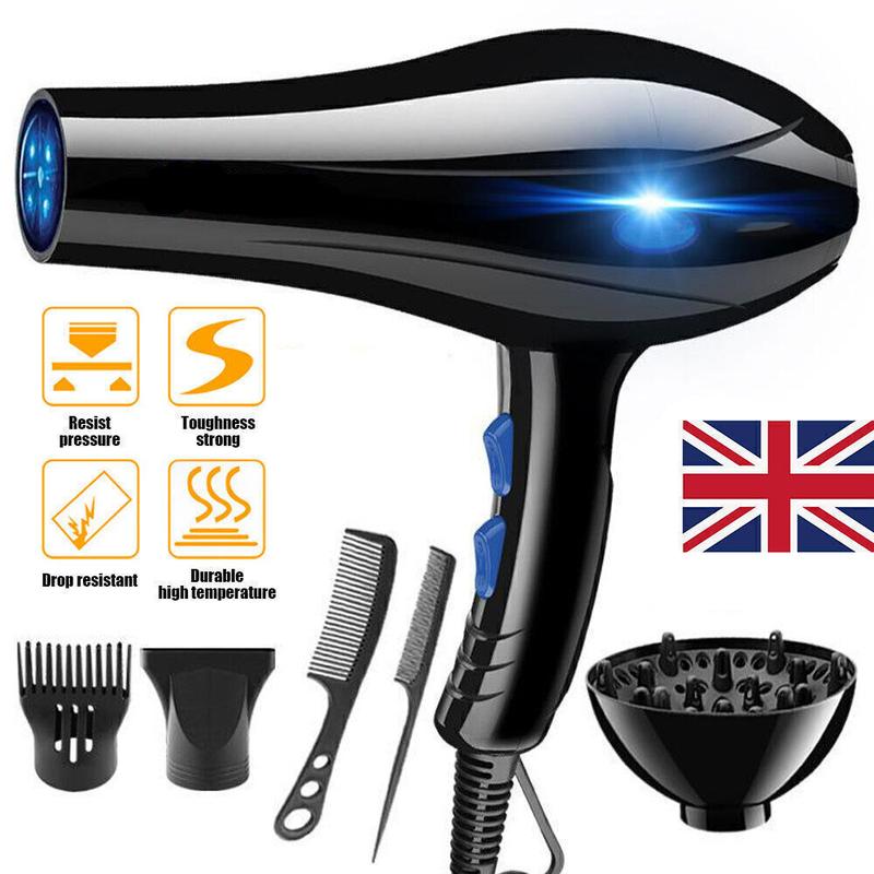 Product Introduction of 2200W Professional Style Hair Dryer Nozzle Concentrator Blower Pro Salon Heat UK 5 in 1 Smooth 4
