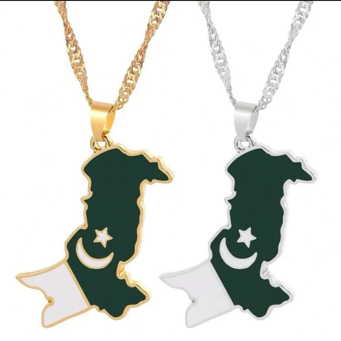 Pakistan flag necklace