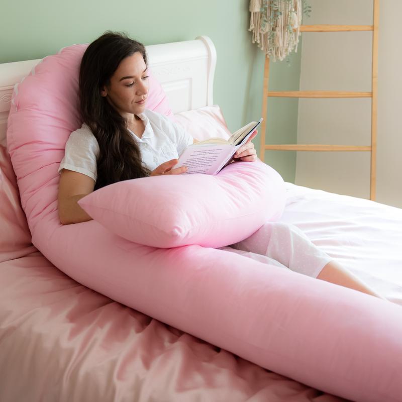 Full Body U-Shaped Pregnancy Pillow: Comfortable and Breathable with Free Zipped Cover 1