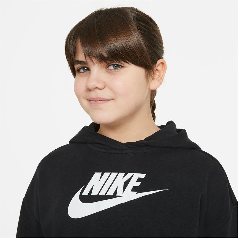 Nike Girls Club Crop Hoody Junior Oth Hoodie Hooded Sweatshirt Top 7