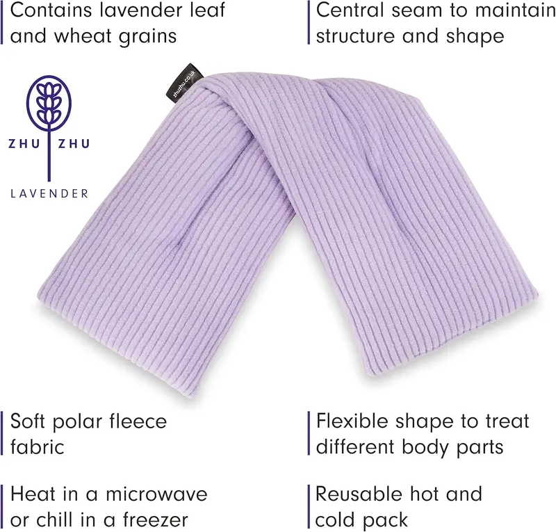 Lavender Body Wrap - Microwavable Wheat Bag - Microwave Heat Pad Soothing Hot Pack - Lilac Fleece 7