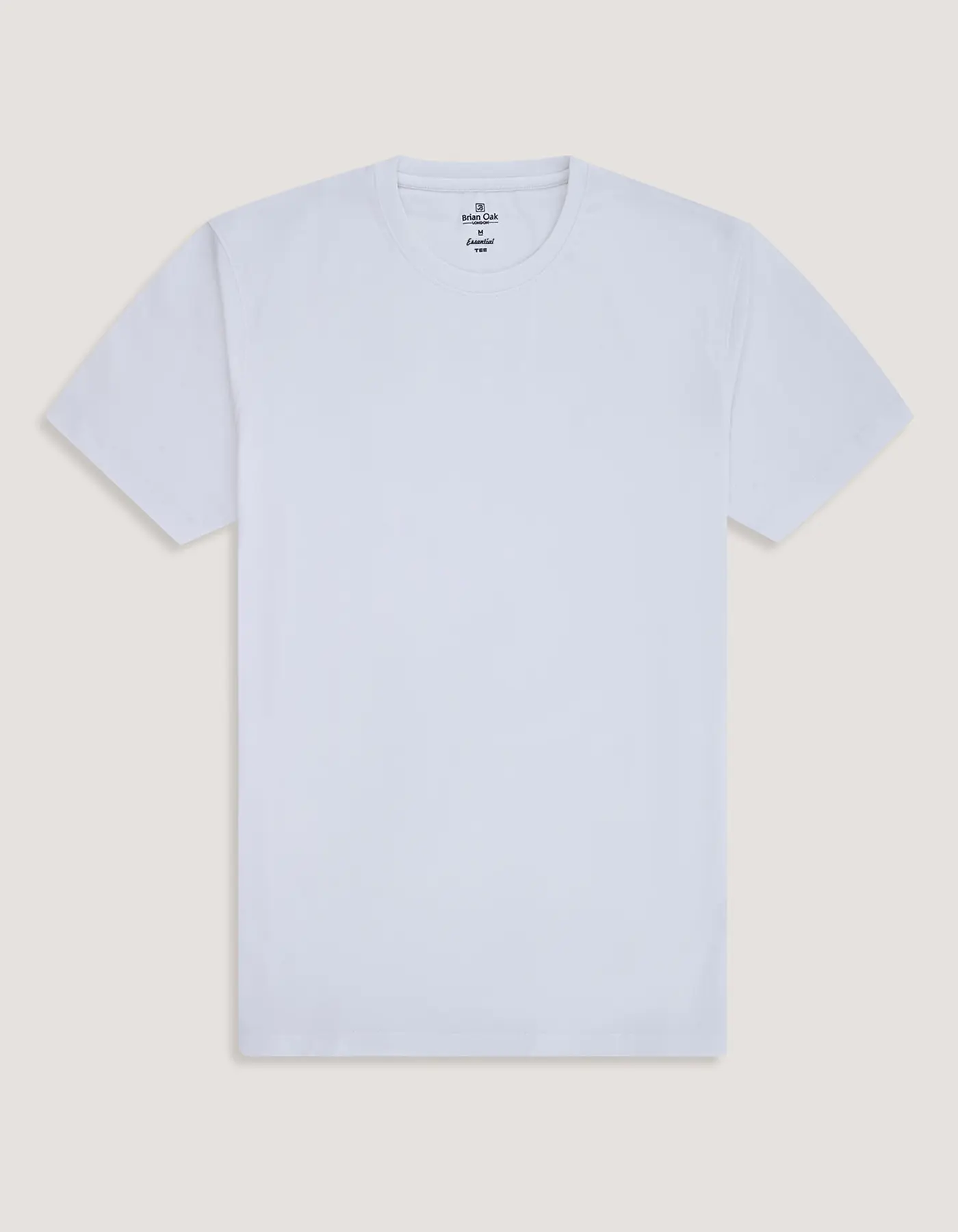 Men's White Plain Cotton Tee