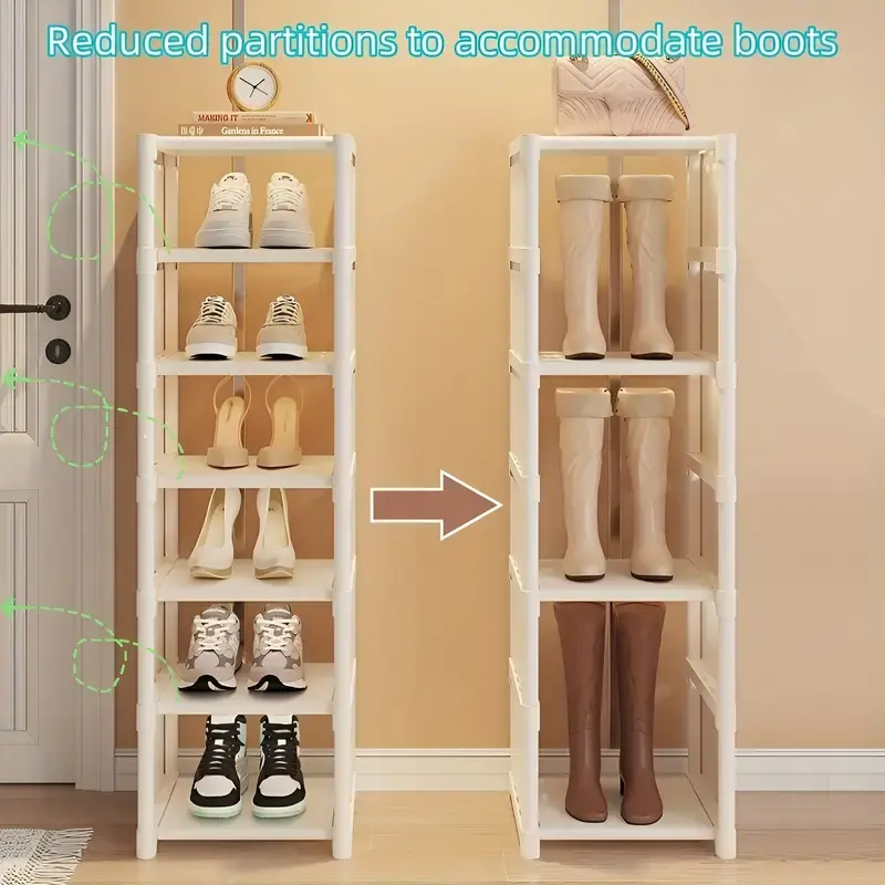 Space-Saving Multi-Layer Folding Shoe Rack Modular - Versatile Storage Organizer For Entryway, Bedroom, And Hallway Shoe Storage Organizer 2