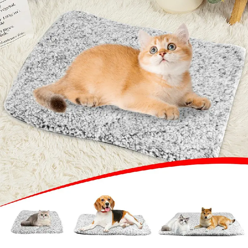 Thermal Pet Bed Self Heating Pet Pad Extra Warm Cat Dog Mat with Removable Cover 0