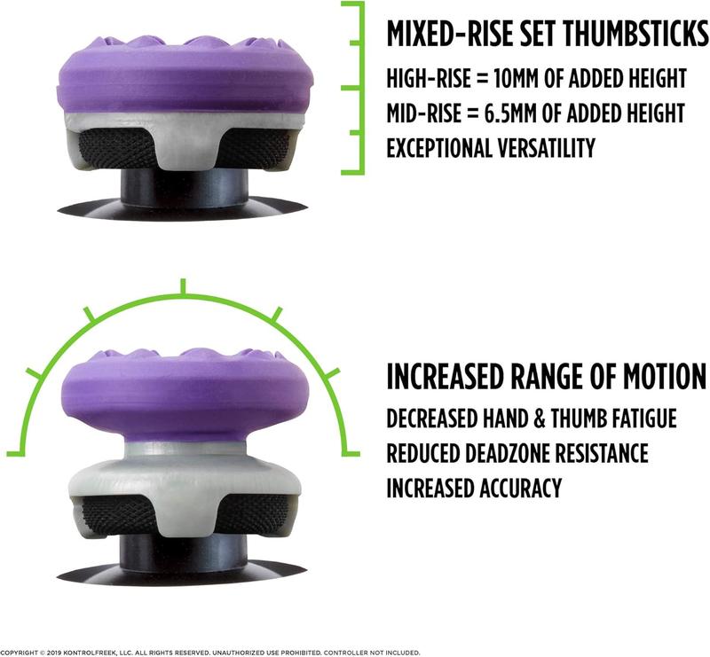 KontrolFreek Galaxy & FPS Freek – Performance Thumbsticks for PS5, PS4 & Xbox, Enhanced Grip & Control 2