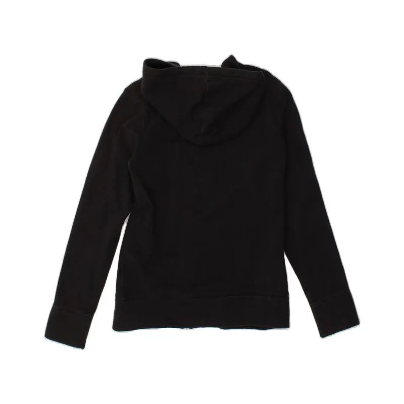 Pre-Owned Vintage REEBOK Womens Zip Hoodie Sweater UK 10 Small Black Cotton 2