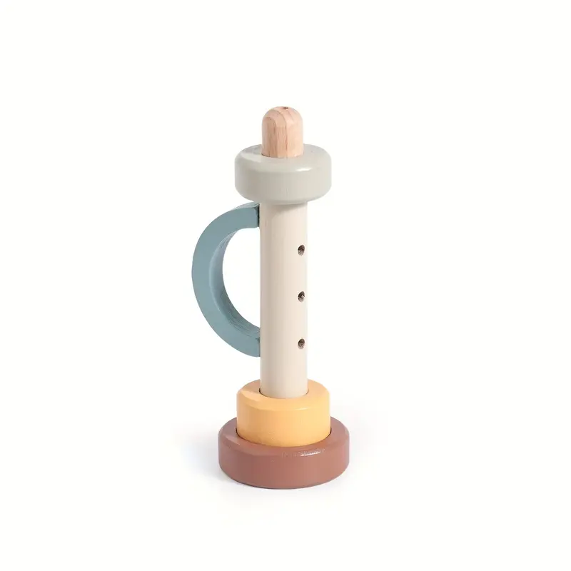 Wooden Early Education Music Cloud Piano Toy with Sun Rattle and Moon-Shaped Hand Drum for Christmas, Halloween, Thanksgiving, and Birthday Gifts 4