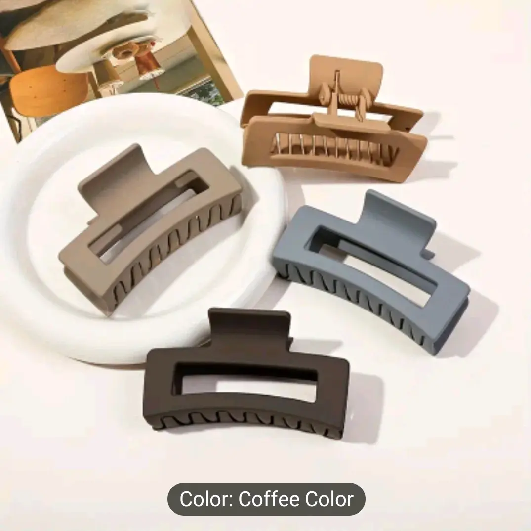 Hair Claw Clips (Set of 4) - Non-Slipping Durable Strong Hold for any type of hairs