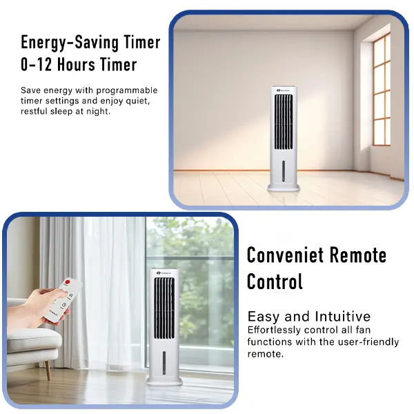 6 Litre Air Cooler PureMate Portable Evaporative Cooler with 3 Fan Speed Remote 6