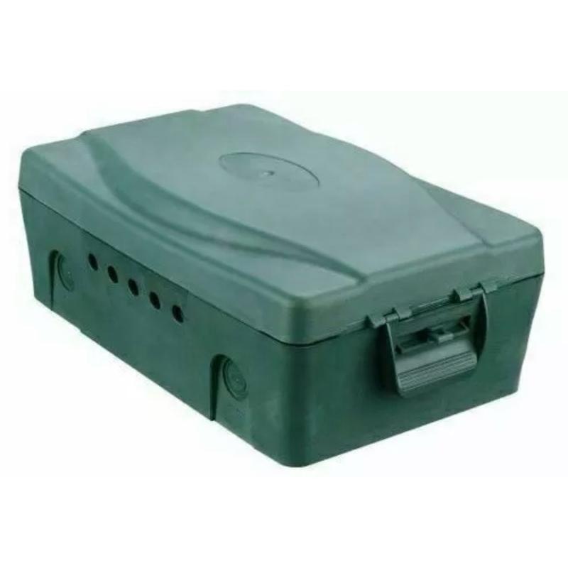 Masterplug Weatherproof Electric Box for Outdoors, 351 x 220 x 126.5 mm, green extension lead 2