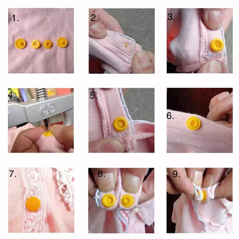 Product Introduction of 360pcs 24 Colours T5 Plastic Buttons Stubs Fastener KAM Snaps Snap Pliers Plastic Snap Buttons Fasteners for Sewing, Clothing,Diaper, Bibs and Crafting DIY Clothing 3