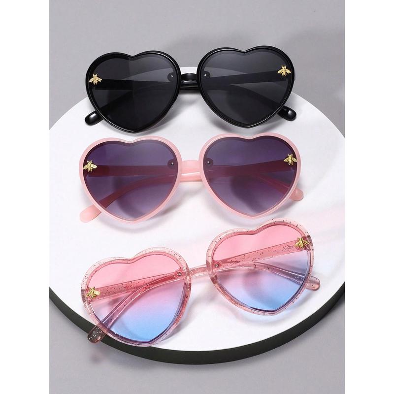 3pcs/Set Heart Shaped Fashionable Children Fashion Glasses 0