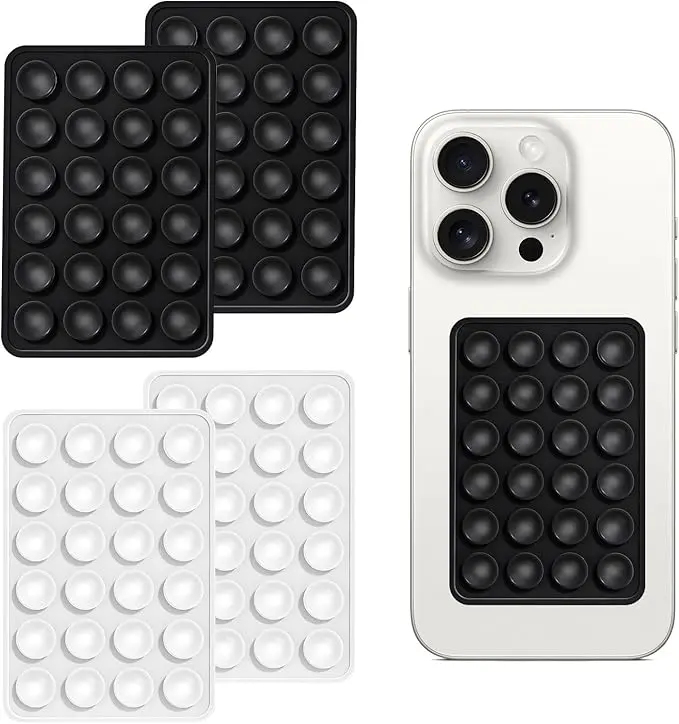 Smartphone Suction Cup Phone Case Mount, Gifts for Boyfriend, 4Pcs Universal Self Adhesive Phone Stand, Phone Holder for Iphone & Android, Smartphone Accessories, Girls Birthday Gift Set, Baddie Gift Grip Cellphone