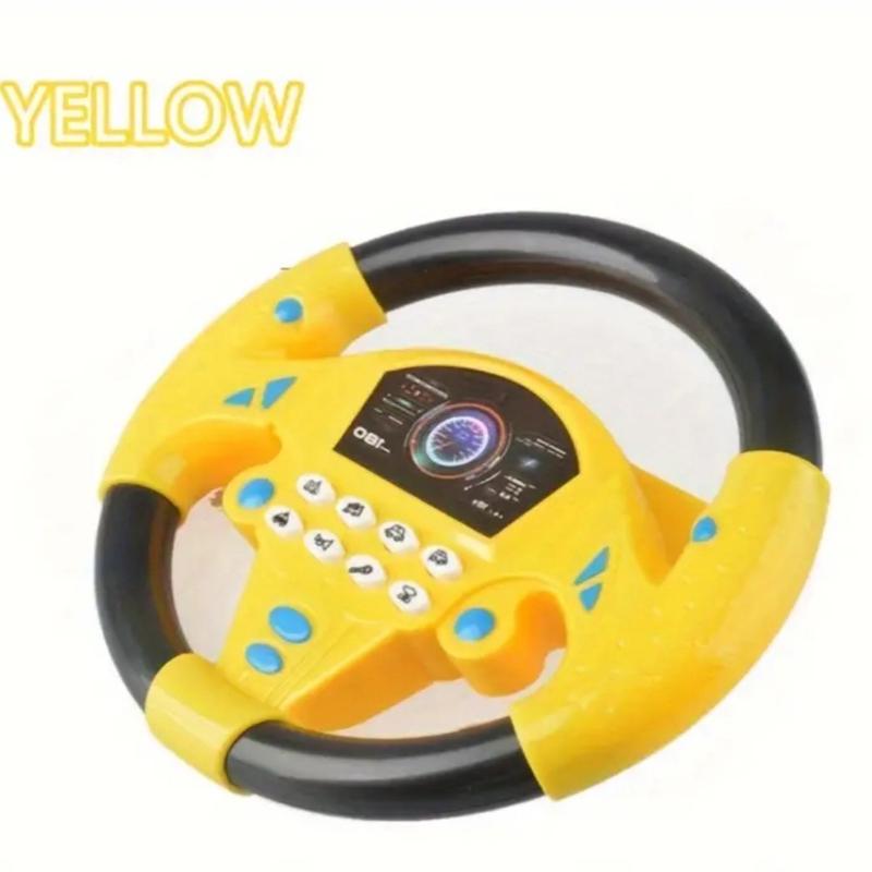 Eletric Steering Wheel Toy with Light Sound for Baby Kids - Educational Portable Simulated Driving Steering Wheel Vocal 1