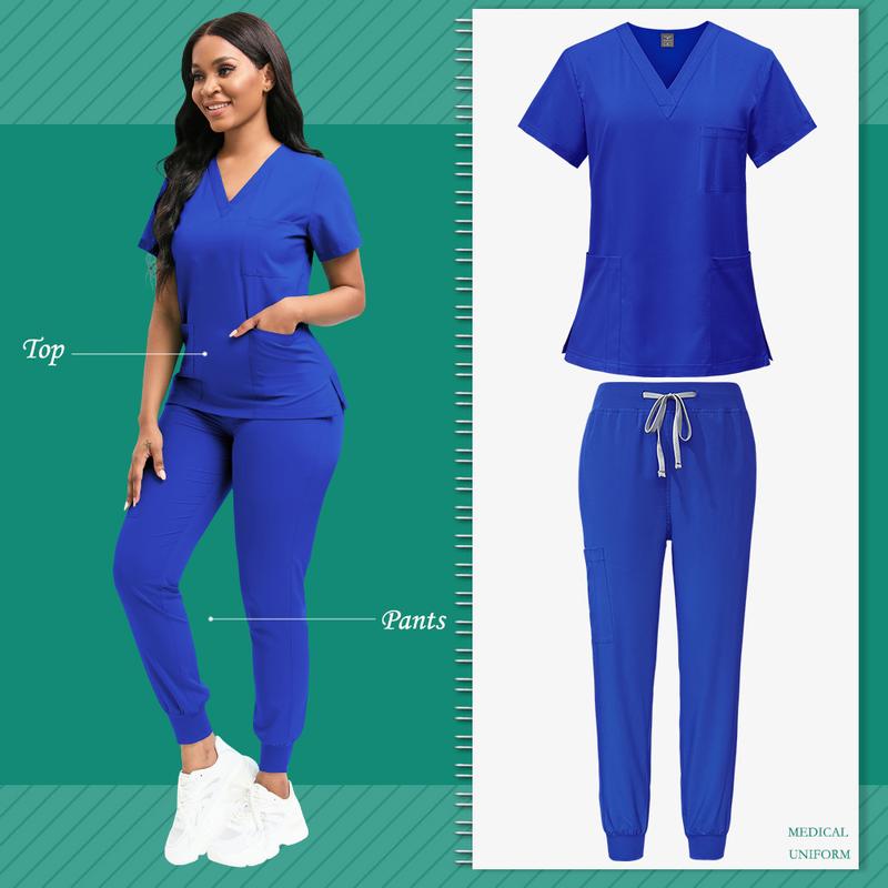 Product Introduction of Premium Polyester Nurse Scrub Set – Stylish Fitted Uniform with Badge Pouch | Perfect for Nurses & Veterinarians 12