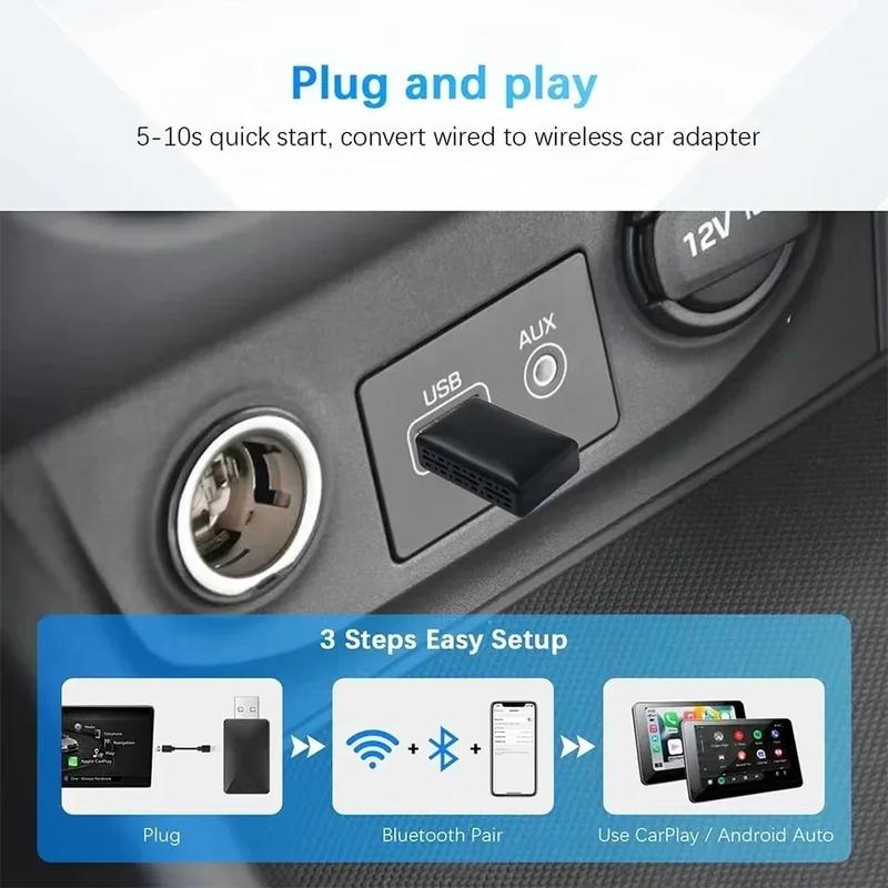 2024 New Mini Wireless CarPlay Android Auto Wireless Adapter For Kia Sportage K5 Carnival Picanto Soul Seltos Telluride Niro EV6 2