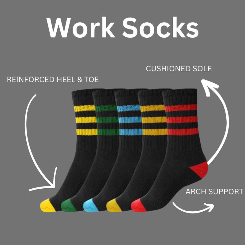 10 Pairs Mens Thick Construction Work Boot Socks Thermal Reinforced Heel and Toe for Extra Protection Soft and Comfortable 6