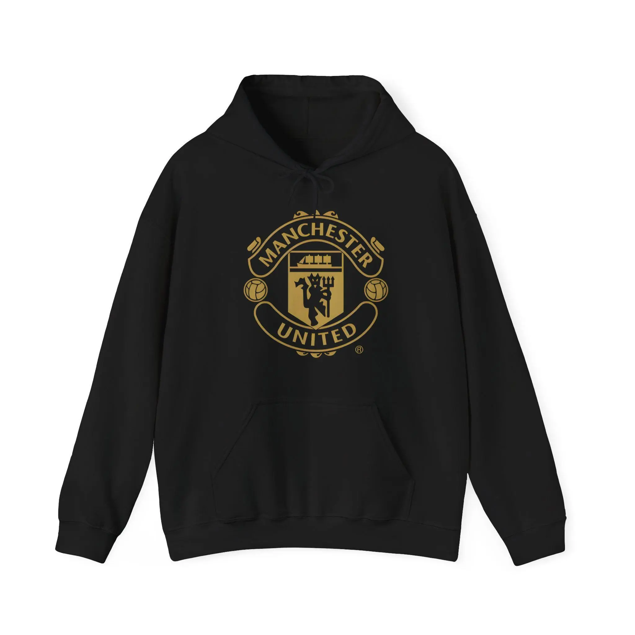 (T-shirt/Sweatshirt/Hoodie) Manchester United Hooded Sweatshirt, Golden Logo, Unisex Hoodie, Football Fan Apparel, Soccer Team Jacket womens  jumpers