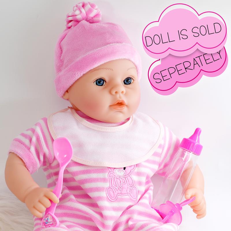 BiBi Doll 9 Piece Baby Dolls Feeding Accessories Kit Nappy Set, Milk Bottle, Dummy, Potty 2