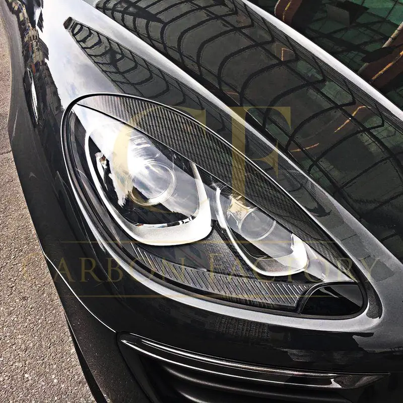 Porsche Macan Carbon Fibre Headlight Trims 14-17 1
