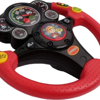 Kids Musical Vibrating Plastic Toy Car Steering Wheel - Perfect Bday Gift for Boys & Girls - Educational Musical Toy for Kids 3