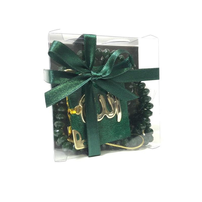 MINI CAR HANGER set bundle  - includes velvet Quran & Tasbeeh 3