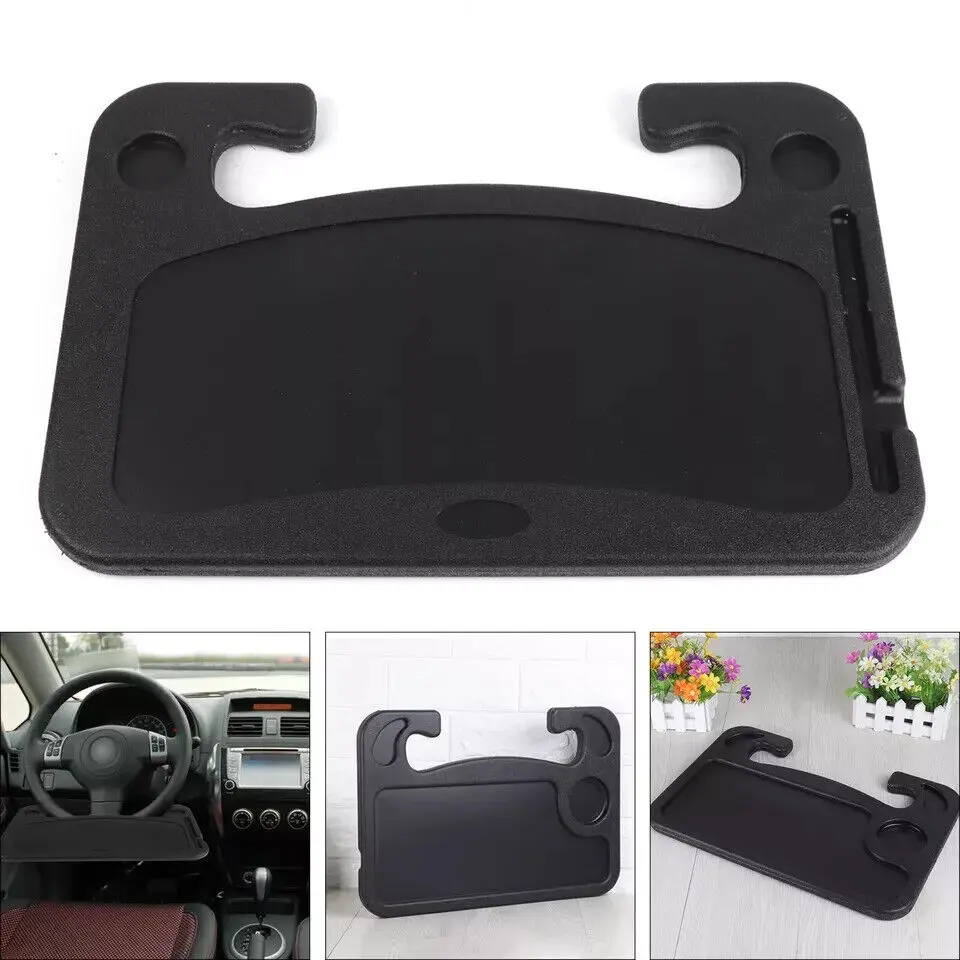 Car Steering Wheel Tray Laptop Table Mount Desk Eating Food Stand Drink Holder