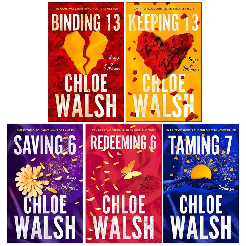 Boys of Tommen Series 5 Books Collection Set By Chloe Walsh (Binding 13, Keeping 13, Saving 6, Redeeming 6 & Taming 7) 1