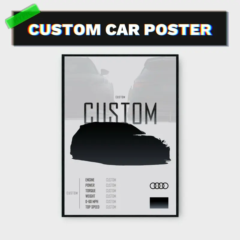 Customised Car Poster Print Wall Decal Glossy A3/A4 Size Photo - Perfect Home Decor - Decoration Frames Read description for further details Ornaments Room Artistic