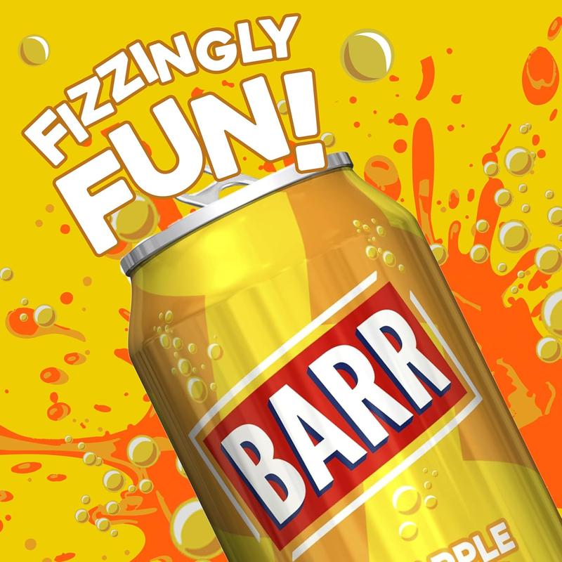 Product Introduction of 24 Pack Sparkling Pineapple Soda, Zero Sugar Pineapple Flavored Fizzy Drink, Fizzingly Fun, 330ml Cans Beverage 3