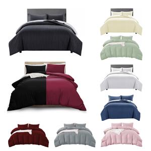 3 Piece Duvet Cover Quilt Bedding Set - Luxury Microfiber Cover for Duvet with Pillowcases Set Poppers Closure Soft, Breathable, Skin-Friendly, Smooth, Non-Allergenic & Machine Wash Washable Duvet Cover Sets - Single, Double, King & Super King Sizes