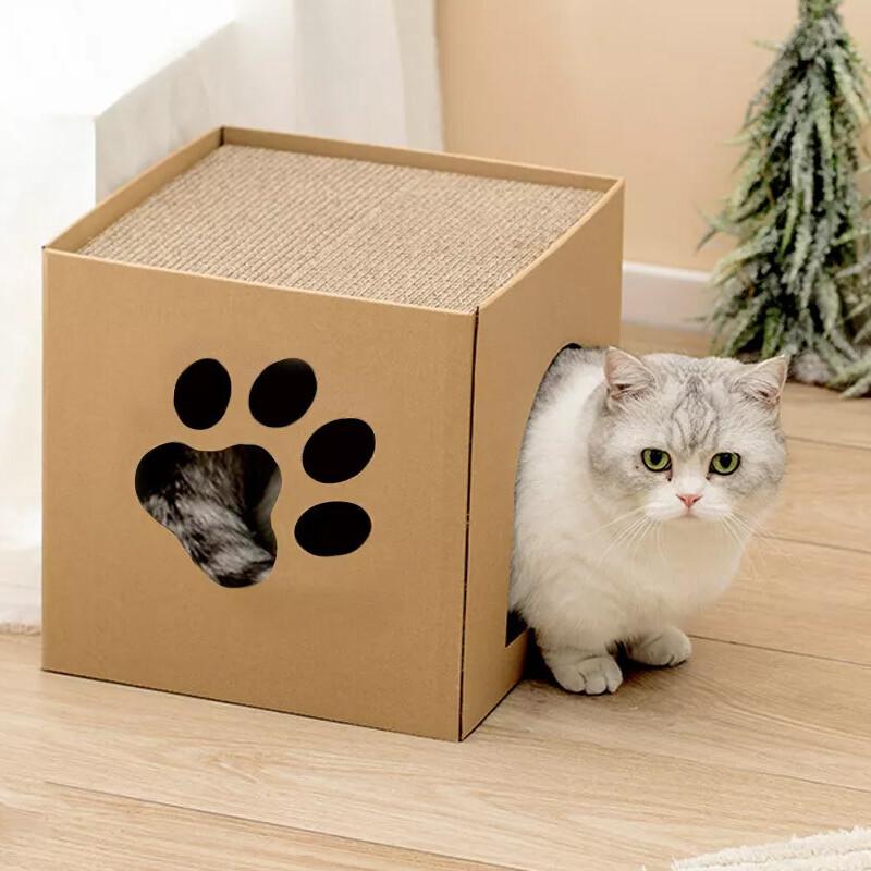 Product Introduction of ⭐[Delivery In 2-3 Days]⭐Pet Cat Nest Scratching Pad Play House Bed Cardboard Corrugated Scratcher Box UK 16