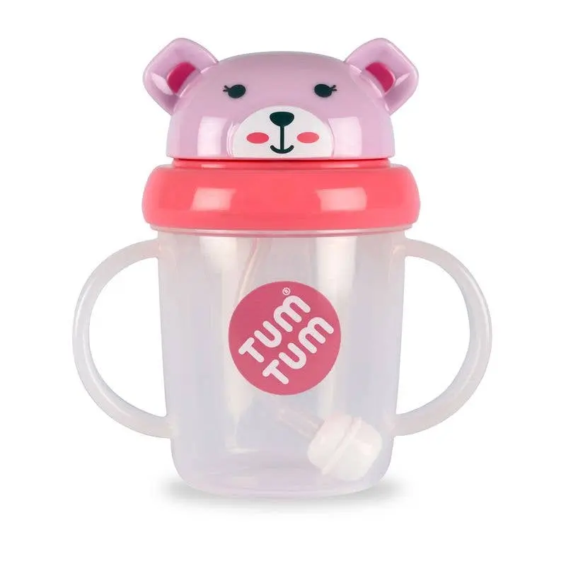 Tum Tum Betsy Bear Tippy Up Cup Pink Bottle Drinkware