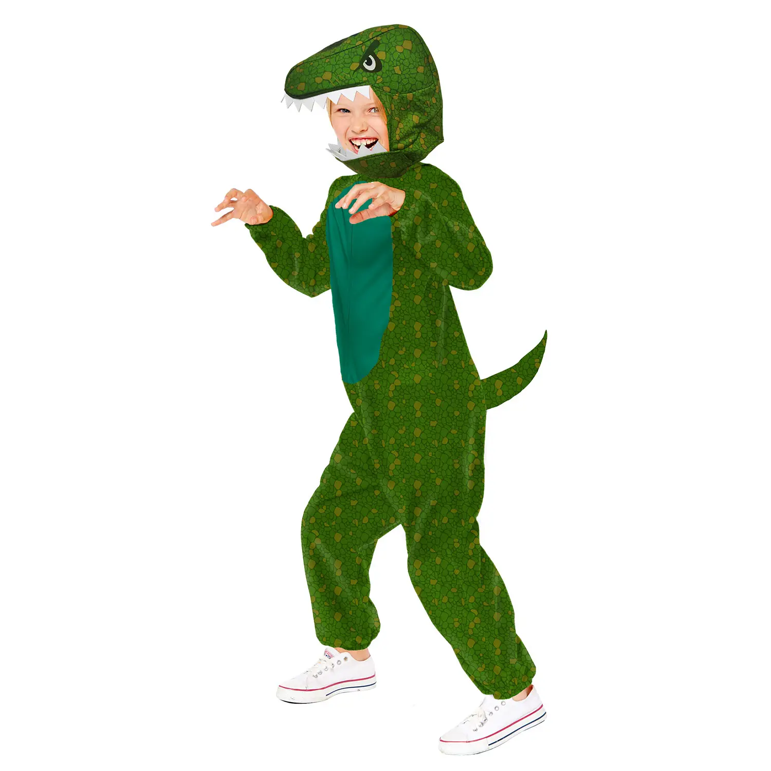 Dinosaur Onesie Costume for Boys and Girls, All Seasons Dress-Up Outfit