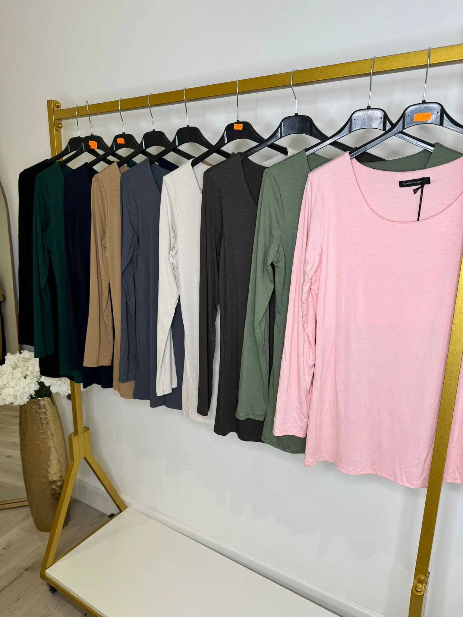 {GLAMDOLL} Basic Round Neck Long Sleeve Top