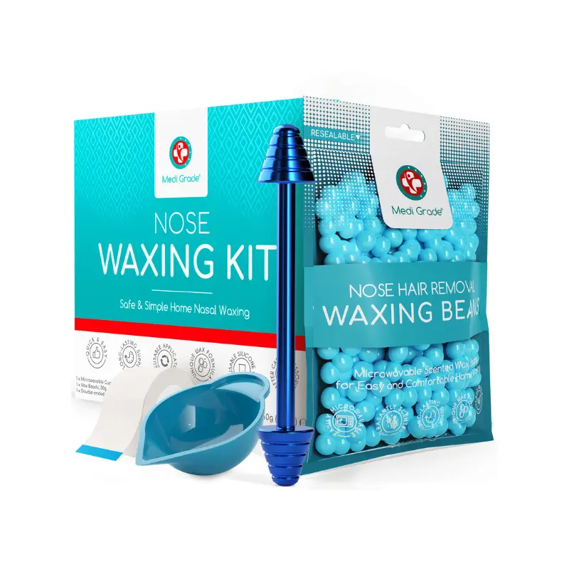 Medi Grade Nose Waxing Kit - Nose Hair Removal Wax at Home Silicone Body Care