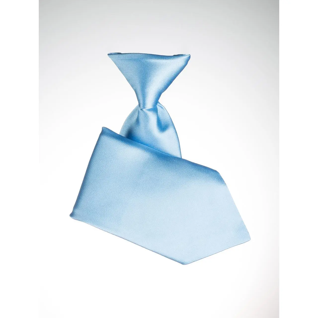 Elasticated sky blue tie - Paisley