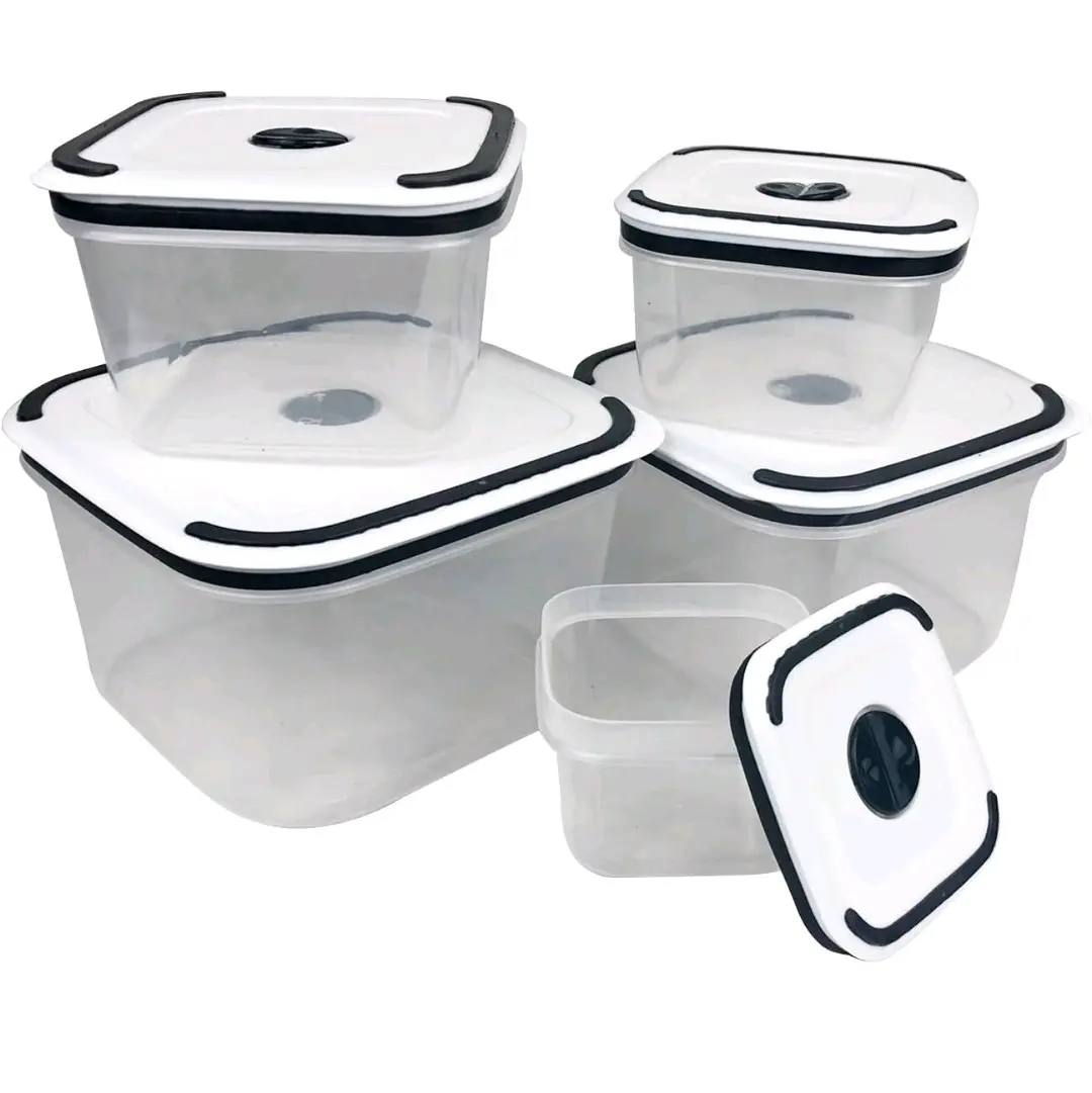 Pack of 5 Food Storage Containers for mixed use - BPA Free Durable Lids - Ideal Kitchen Accessories - Reusable - Utensils Set Lightweight