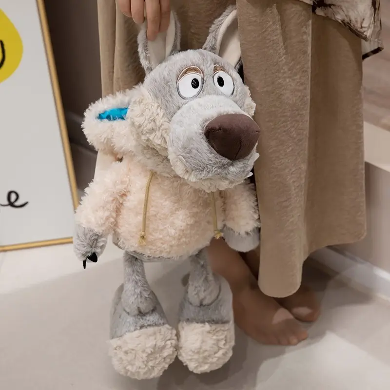 Cuddly Wolf in Sheep's Clothing Plush Toy - Soft Polyester Stuffed Animal, Cartoon-Inspired Decor, Perfect Gift for Youngsters 0-3 Years - Anime Game Character Doll 1