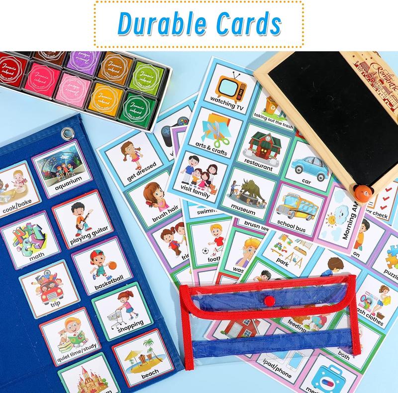 Visual Timetable, Children Visual Now and Next Board Learning Aids Tool with 70 Picture Cards 4