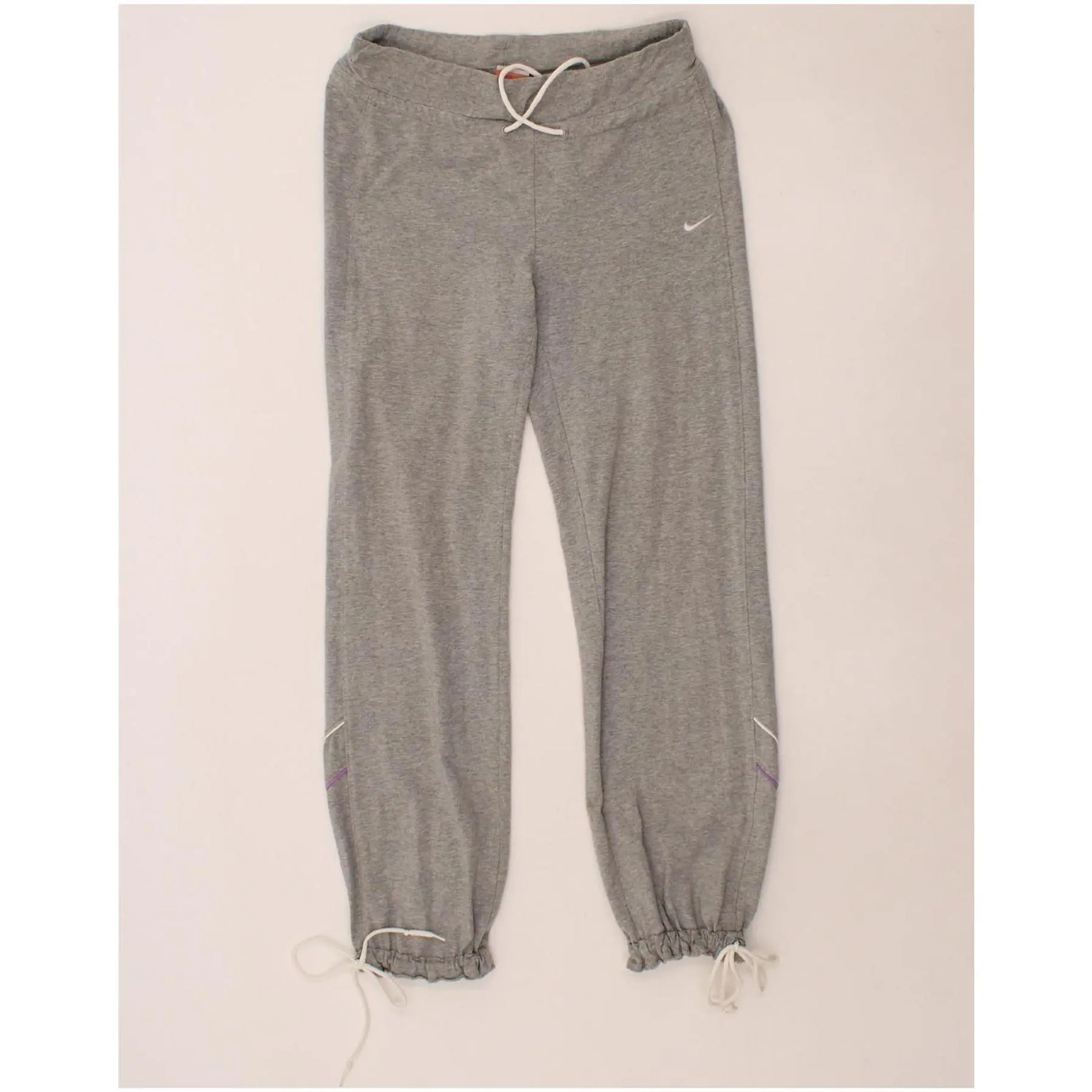 Pre-Owned Vintage NIKE Womens Tracksuit Trousers Joggers UK 12/14 Medium  Grey Cotton