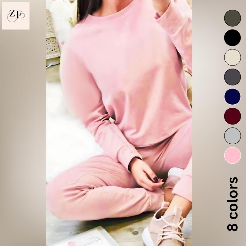 Women's Long Sleeve Loungewear Tracksuit Suit Set for Comfortable Sleep - All-Season Wear - Fashion, Fabric 5