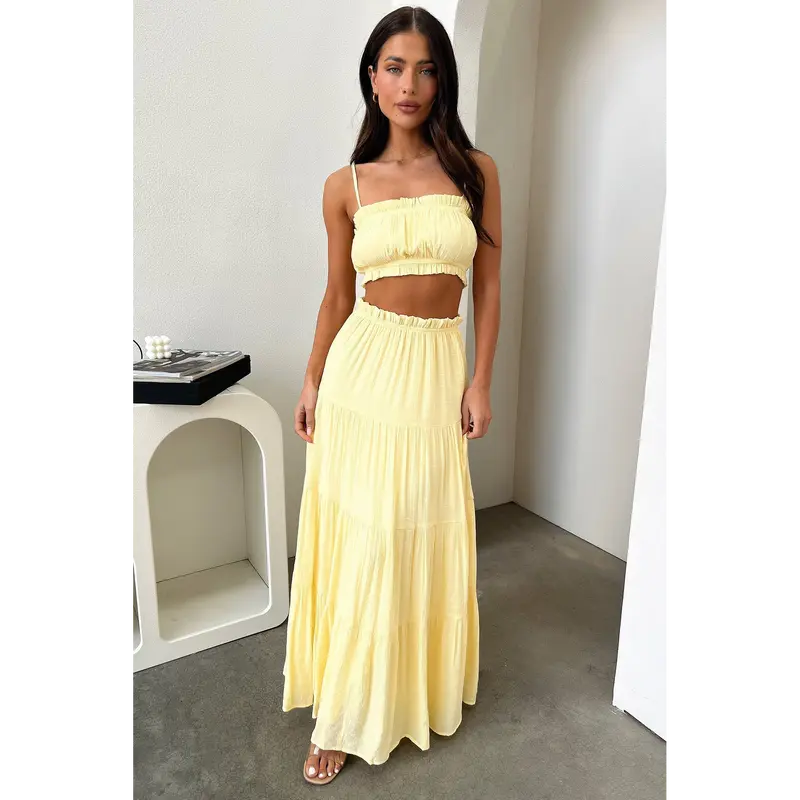 Thats So Fetch Selina Maxi Skirt - Yellow 4