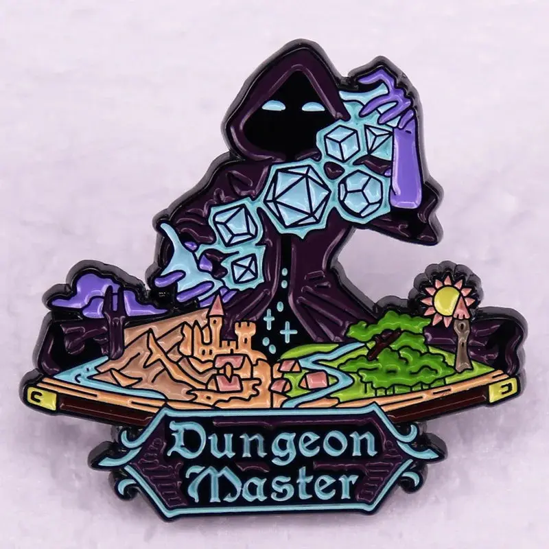 1 Pcs DnD Metal Pin Hooded Dungeon Master