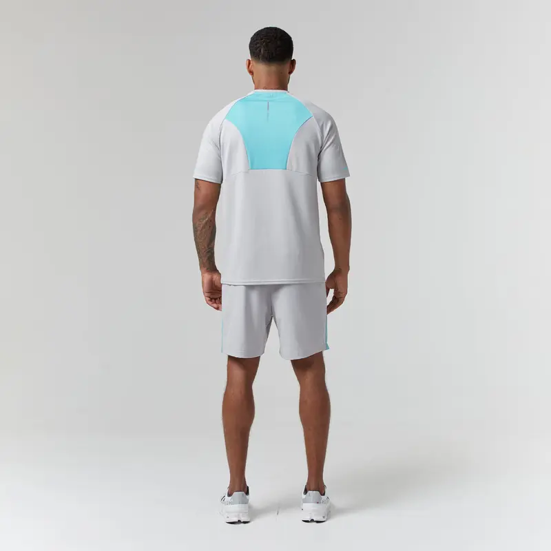 Cut & Sew Stripe Training Twinset I Ice Grey Aqua 6